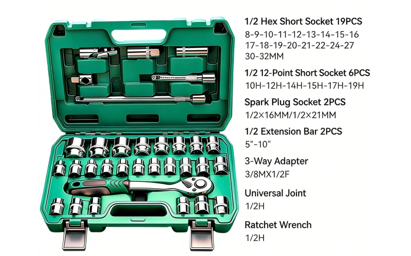 32pcs Set (72-Tooth Bent Handle)